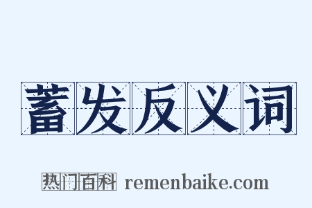 蓄发反义词是什么意思的图片